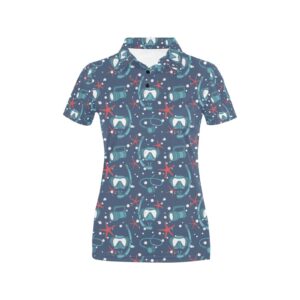 Scuba Equipment Print Design Lks302 Women'S Polo Shirt