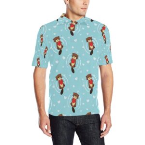 Sea Otter Cute Pattern Print Design 04 Men Polo Shirt