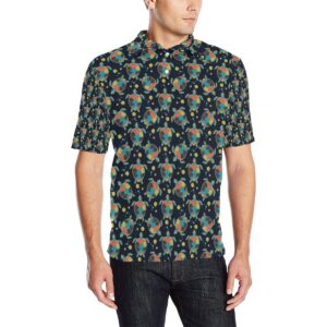Sea Turtle Colorful With Bubble Print Men Polo Shirt
