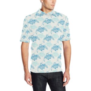 Sea Turtle Pattern Print Design T01 Men Polo Shirt