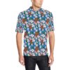 Sea Turtle Pink Hibiscus Hawaiian Print Men Polo Shirt