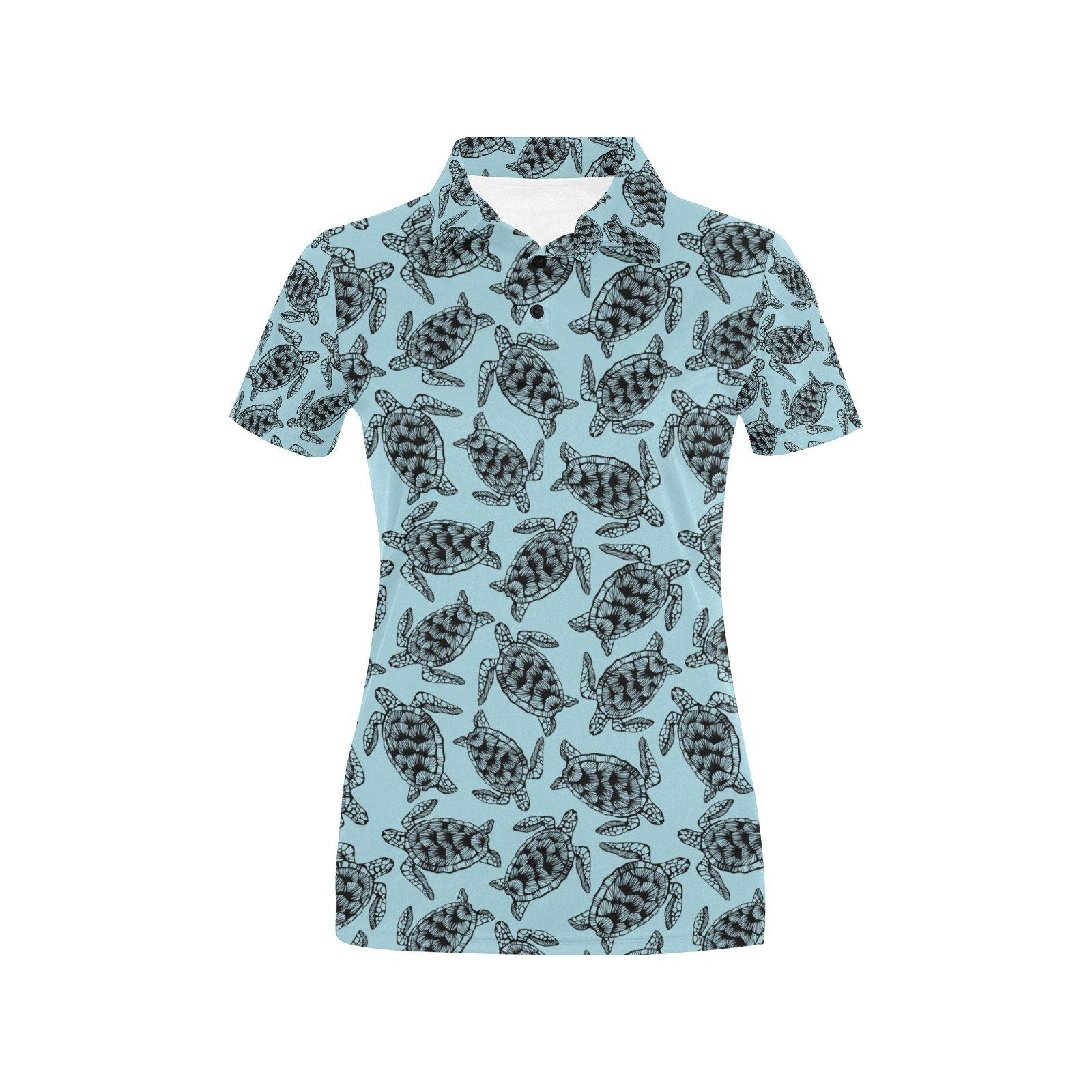 Sea Turtle Print Design Lks3010 Women'S Polo Shirt Sea Turtle Print Design Lks3010 Women'S Polo Shirt