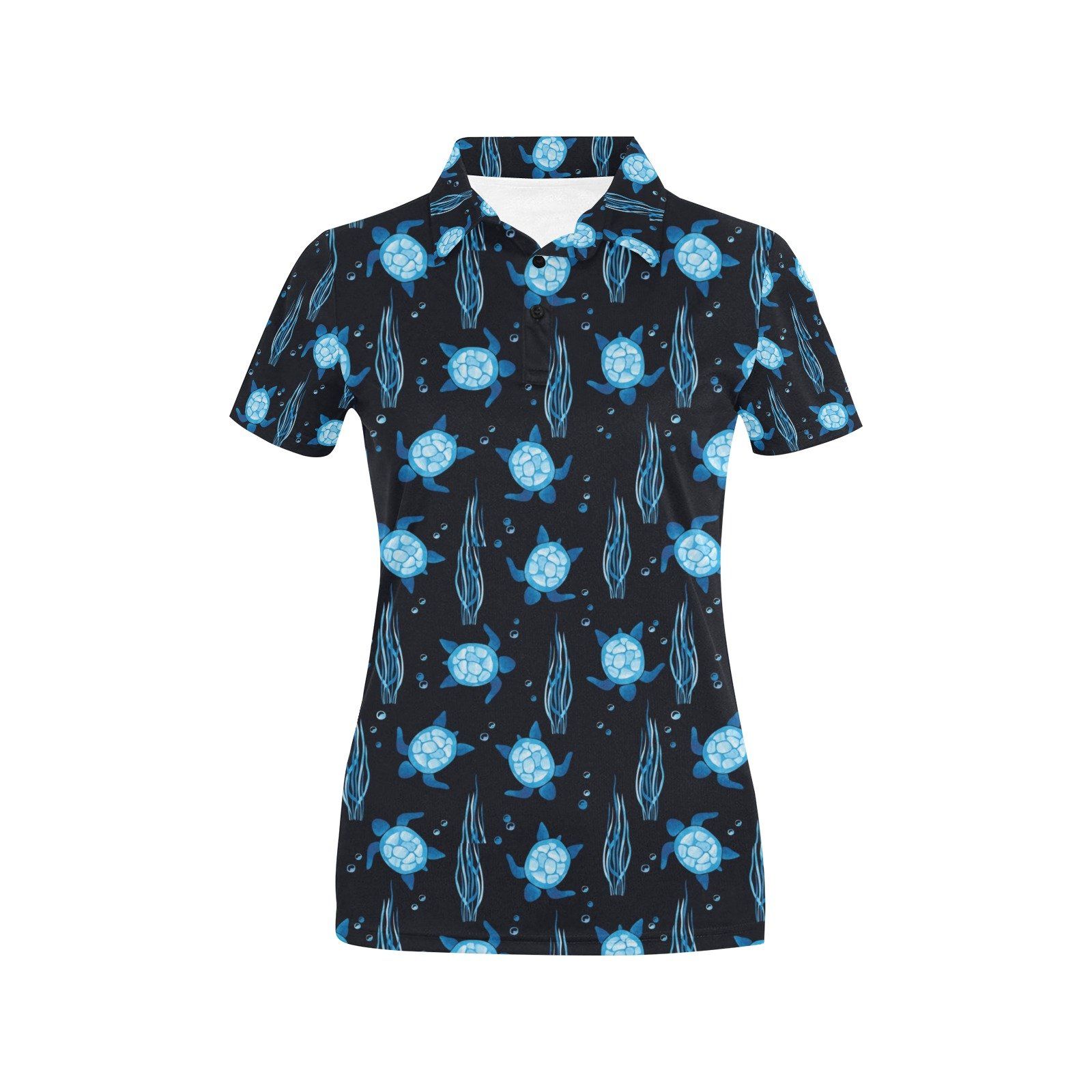 Sea Turtle Print Design Lks3013 Women'S Polo Shirt Sea Turtle Print Design Lks3013 Women'S Polo Shirt
