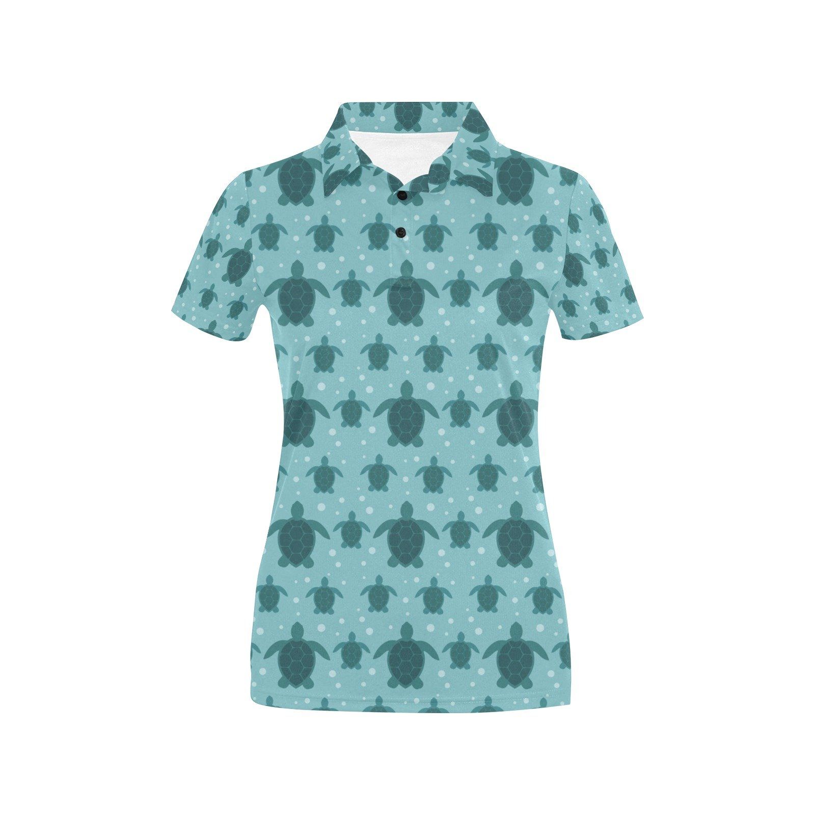 Sea Turtle Print Design Lks305 Women'S Polo Shirt Sea Turtle Print Design Lks305 Women'S Polo Shirt