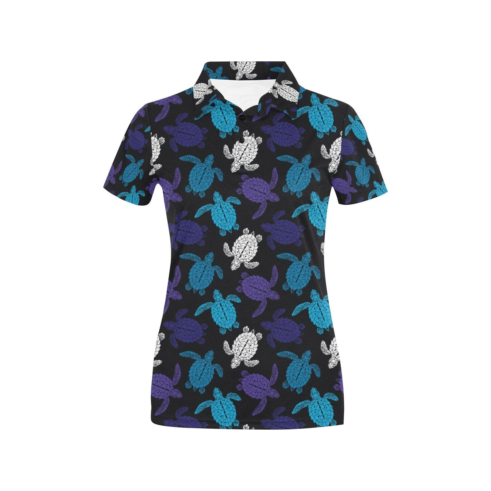 Sea Turtle Print Design Lks306 Women'S Polo Shirt Sea Turtle Print Design Lks306 Women'S Polo Shirt