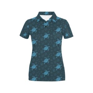 Sea Turtle Print Design Lks308 Women'S Polo Shirt