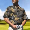 Seamless Luxury Tropical Pattern Golf Polo Shirt