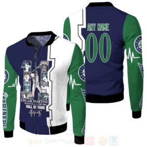 Seatle Mariners Edgar Martinez 11 Mlb Hall Of Fame Signed Personalized 3D Bomber Jacket