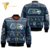 Seattle Seahawks Ugly Christmas Full Printing Bomber Jacket
