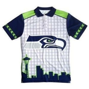 Seattle Seahwks Gradient Polo Shirt 3D All Over Print Shirt3813 Hoodie Zipper Sweater