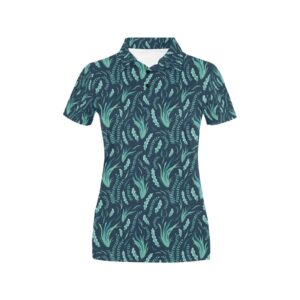 Seaweed Print Design Lks302 Women'S Polo Shirt