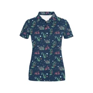 Seaweed Print Design Lks306 Women'S Polo Shirt