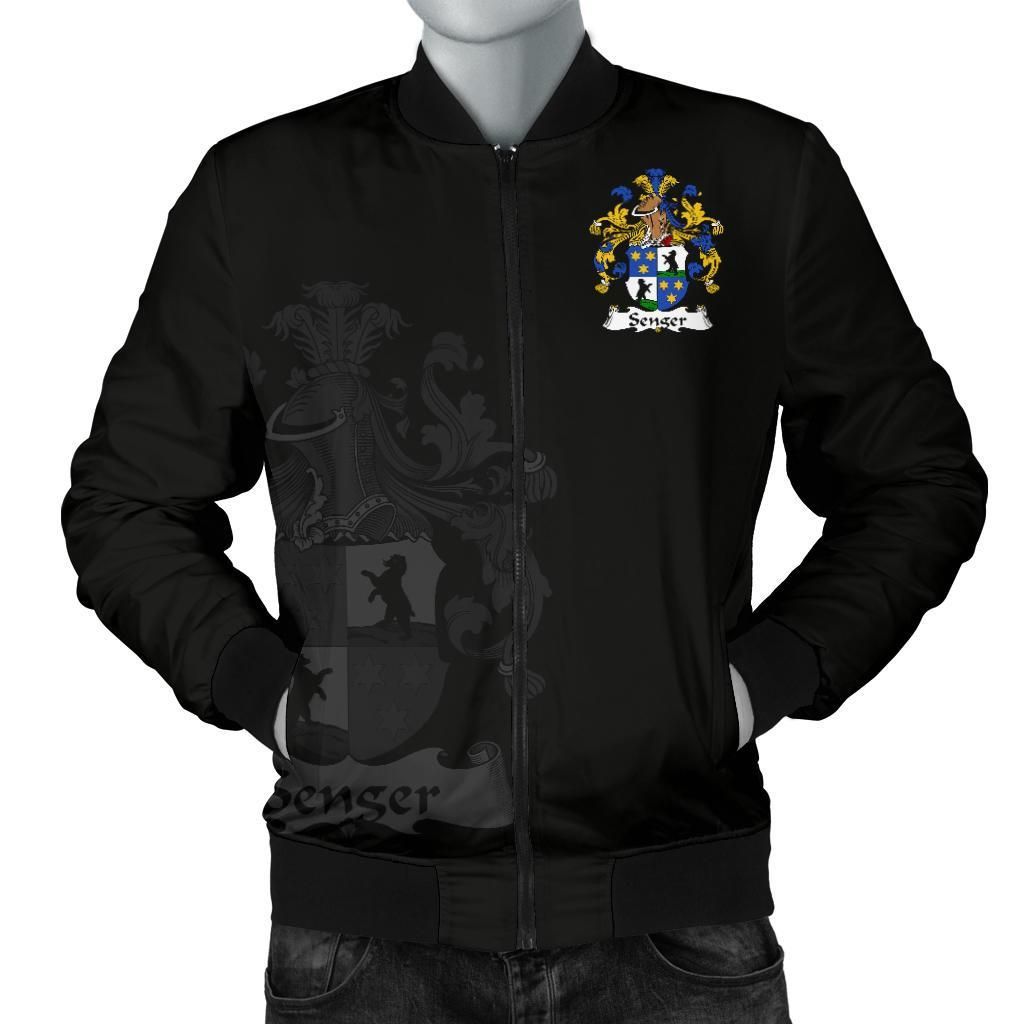 Senger Germany Men's Bomber Jacket - German Family Crest A7 Bomber Jacket Senger Germany Men's Bomber Jacket - German Family Crest A7 Bomber Jacket