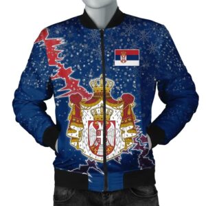 Serbia Christmas Coat Of Arms Men Bomber Jacket X Style J78 Bomber Jacket
