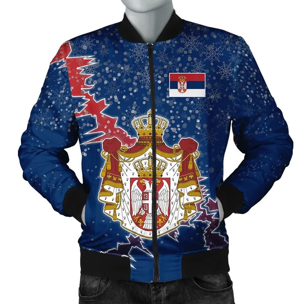 Serbia Christmas Coat Of Arms Men Bomber Jacket X Style J78 Bomber Jacket Serbia Christmas Coat Of Arms Men Bomber Jacket X Style J78 Bomber Jacket