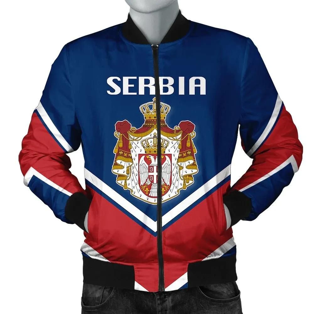 Serbia Coat Of Arms Men Bomber Jacket Lucian Style J5W Bomber Jacket Serbia Coat Of Arms Men Bomber Jacket Lucian Style J5W Bomber Jacket