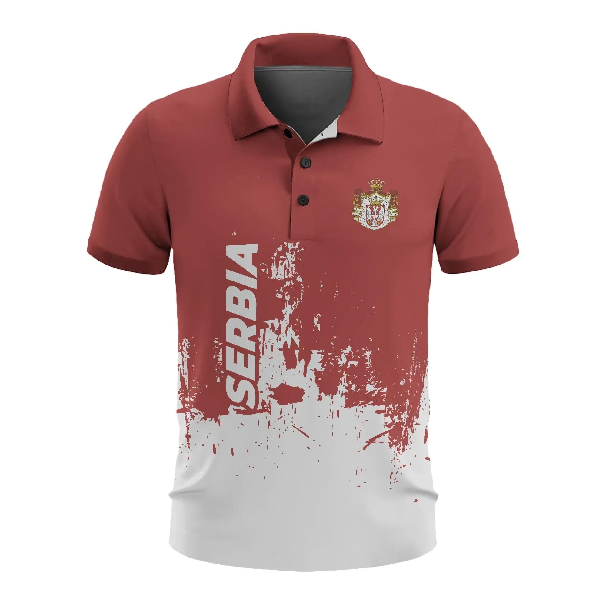 Serbia Men's All Over Print Polo Shirt (Model T55) Serbia Men's All Over Print Polo Shirt (Model T55)