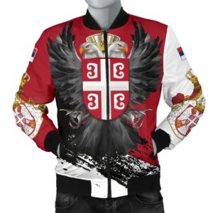 Serbia Men's Bomber Jacket - Serbian Eagle Tattoo A7 Bomber Jacket