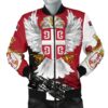 Serbia Men's Bomber Jacket - Serbian White Eagle A7 Bomber Jacket