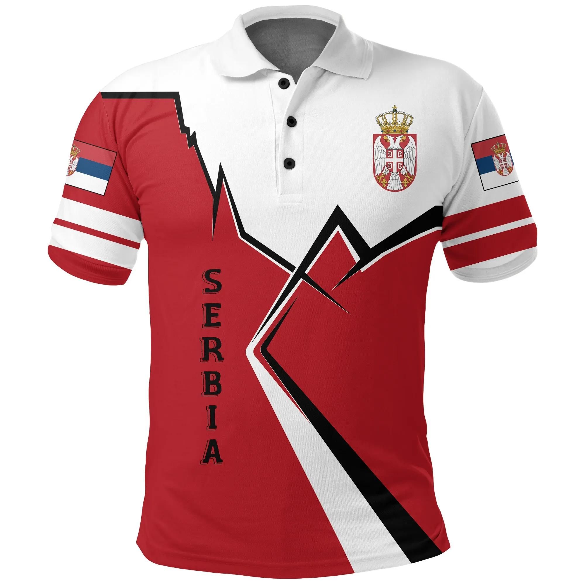 Serbia Polo Shirt Lightning A02 Serbia Polo Shirt Lightning A02