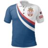 Serbia Polo Shirt - Serbia Flag (Blue) - BN18