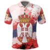 Serbia Polo Shirt - Serbia National Flag and Emblem A27