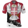 Serbia Polo Shirt - Serbian White Eagle A7