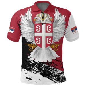 Serbia Polo Shirt - Serbian White Eagle A7