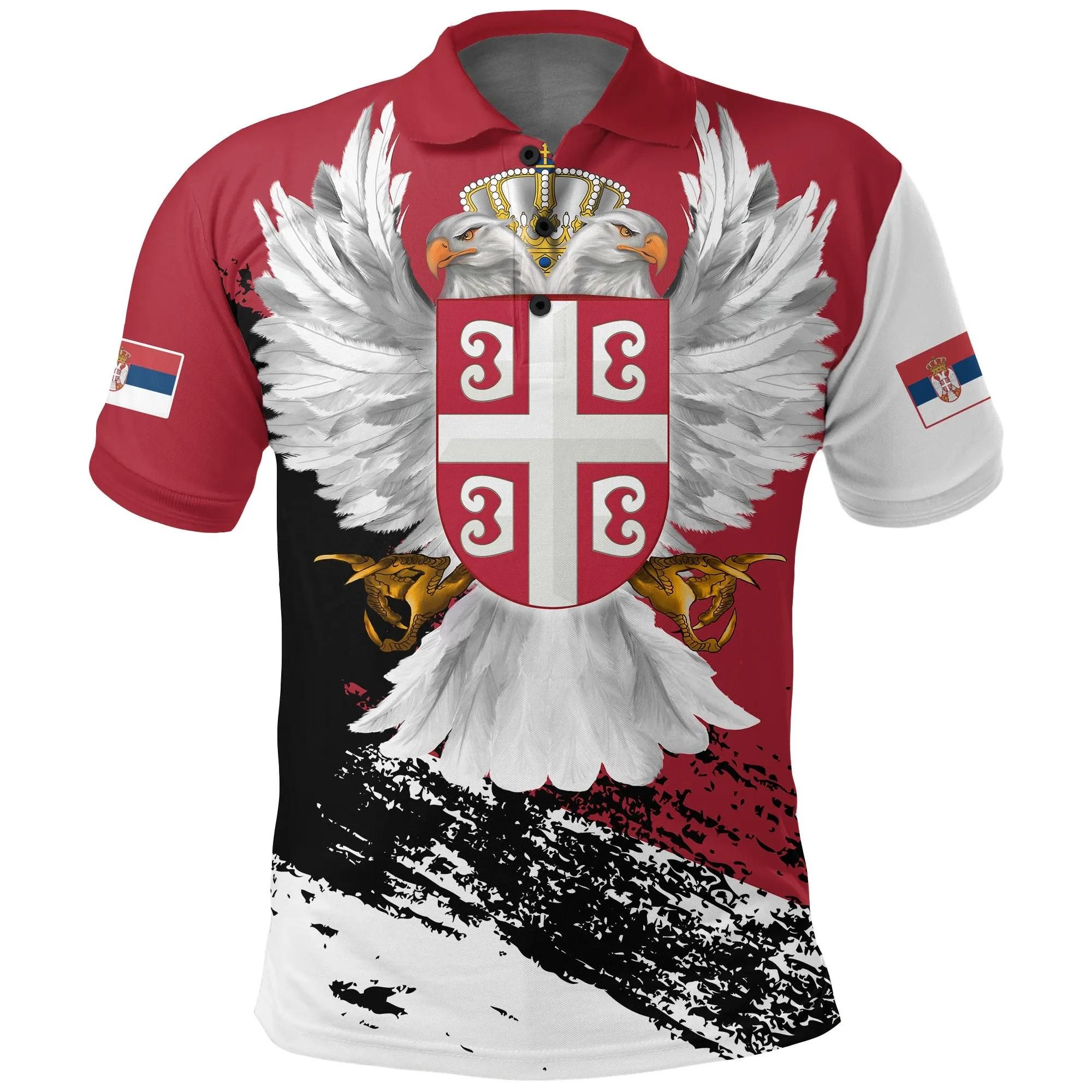 Serbia Polo Shirt - Serbian White Eagle A7 Serbia Polo Shirt - Serbian White Eagle A7