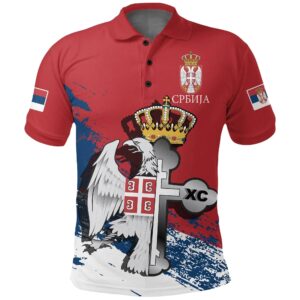 Serbia Special Polo Shirt - Serbian Eagle / Orthodox Cross A7