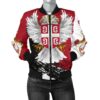 Serbia Women's Bomber Jacket - Serbian White Eagle A7 Bomber Jacket