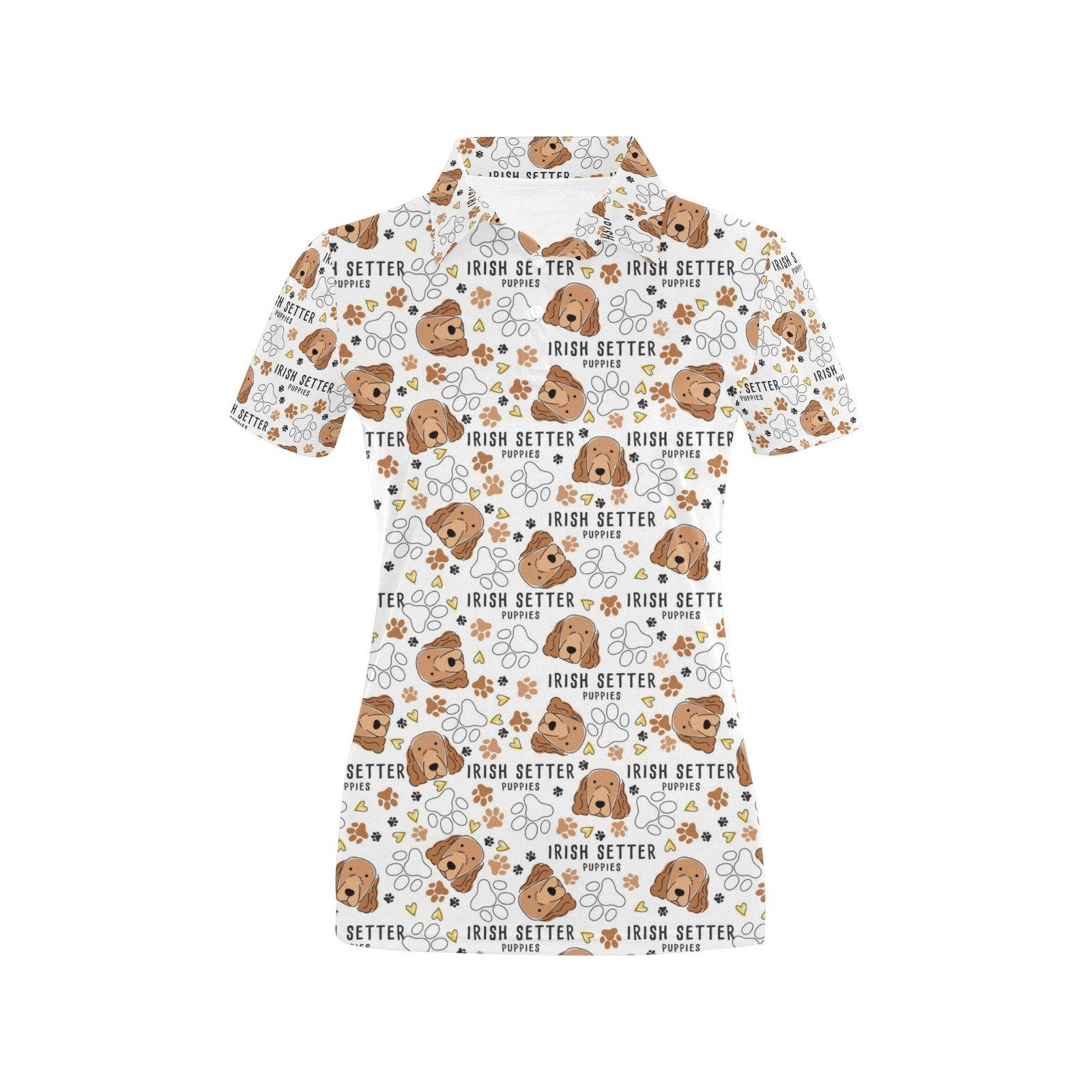Setters Irish Print Design Lks301 Women'S Polo Shirt Setters Irish Print Design Lks301 Women'S Polo Shirt