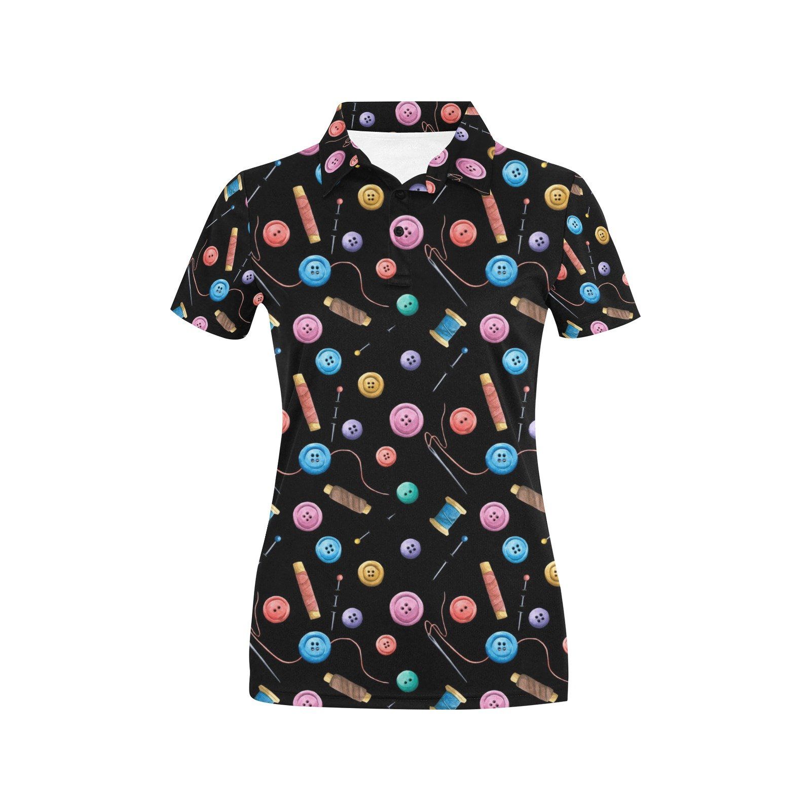 Sewing Print Design Lks309 Women'S Polo Shirt Sewing Print Design Lks309 Women'S Polo Shirt