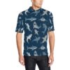 Shark Action Pattern Men Polo Shirt