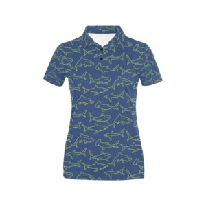 Shark Print Design Lks301 Women'S Polo Shirt