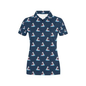 Shark Print Design Lks3010 Women'S Polo Shirt