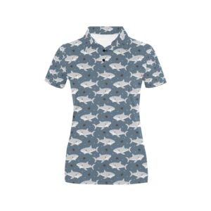 Shark Print Design Lks305 Women'S Polo Shirt