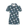 Shark Print Design Lks307 Women'S Polo Shirt