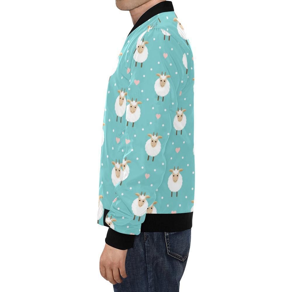Sheep-Goat-Pattern-Print-Mens-Bomber-Jacket-1