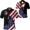 Sherwood USA Polo Shirt - Special Grunge Flag - American Family Crest A7