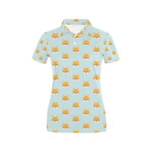 Shiba Inu Print Design Lks301 Women'S Polo Shirt