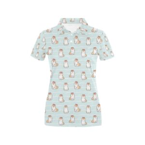 Shiba Inu Print Design Lks3011 Women'S Polo Shirt