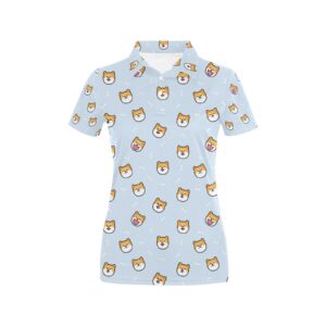 Shiba Inu Print Design Lks3012 Women'S Polo Shirt