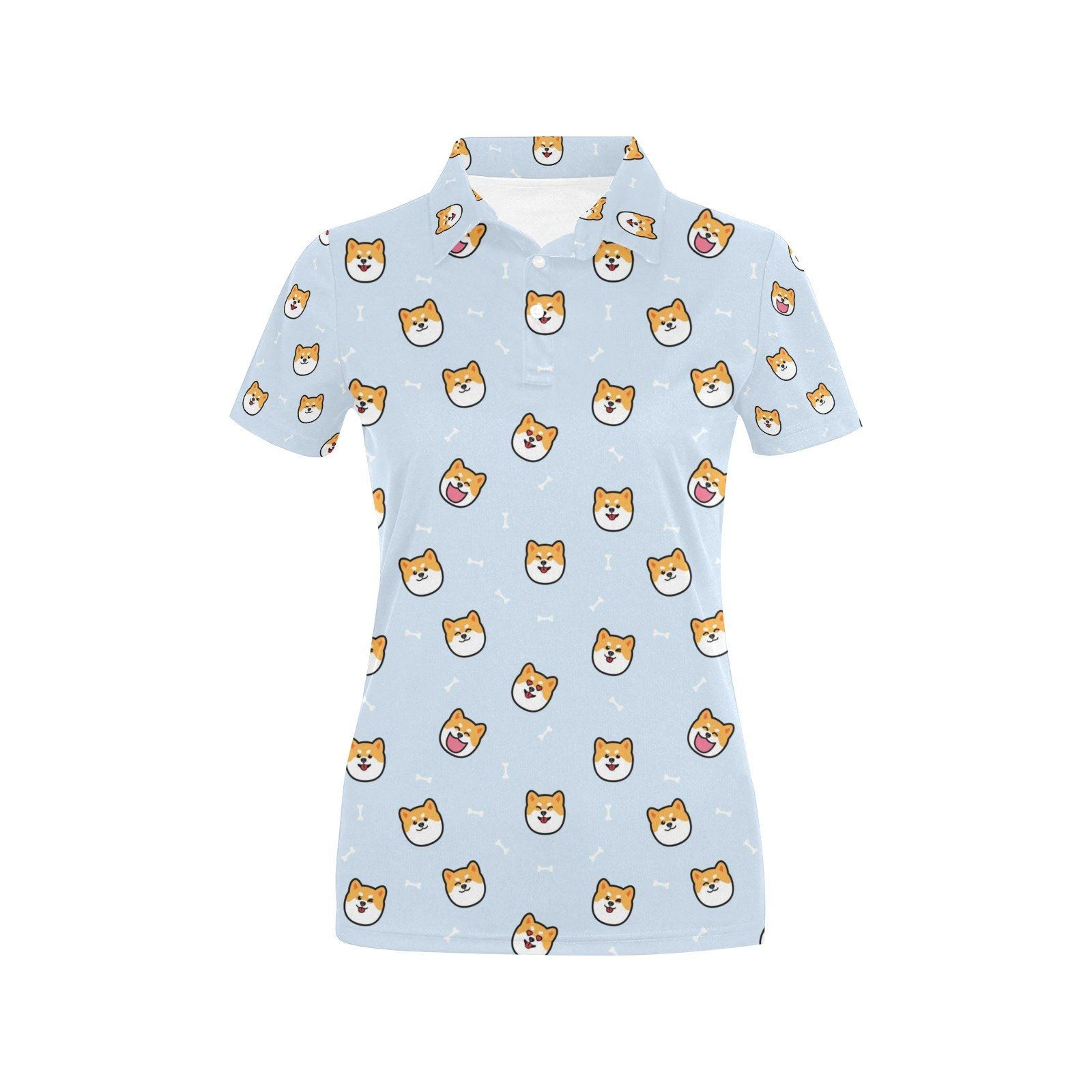 Shiba Inu Print Design Lks3012 Women'S Polo Shirt Shiba Inu Print Design Lks3012 Women'S Polo Shirt