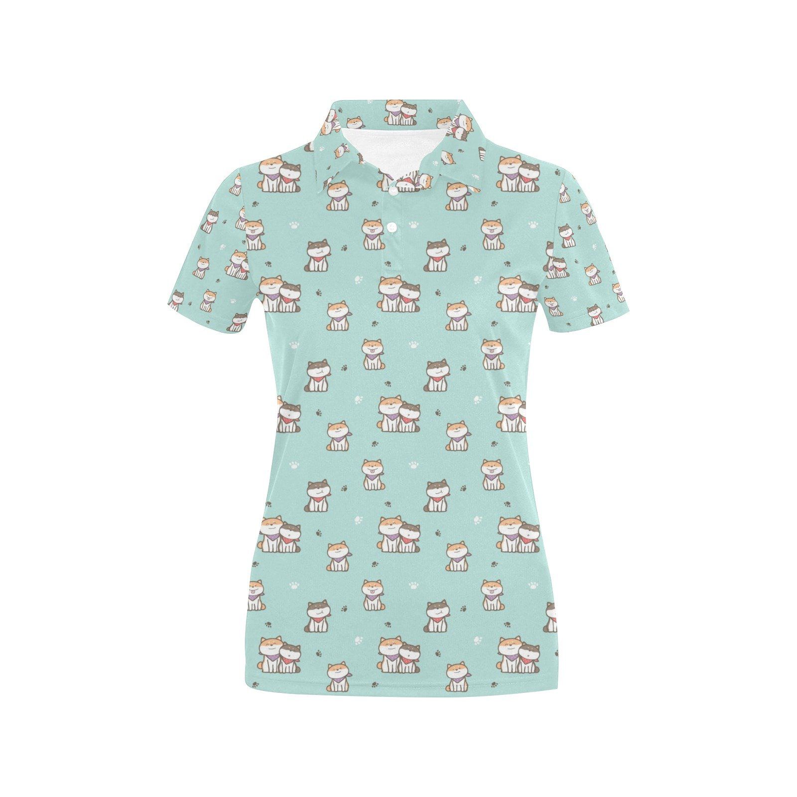 Shiba Inu Print Design Lks302 Women'S Polo Shirt Shiba Inu Print Design Lks302 Women'S Polo Shirt