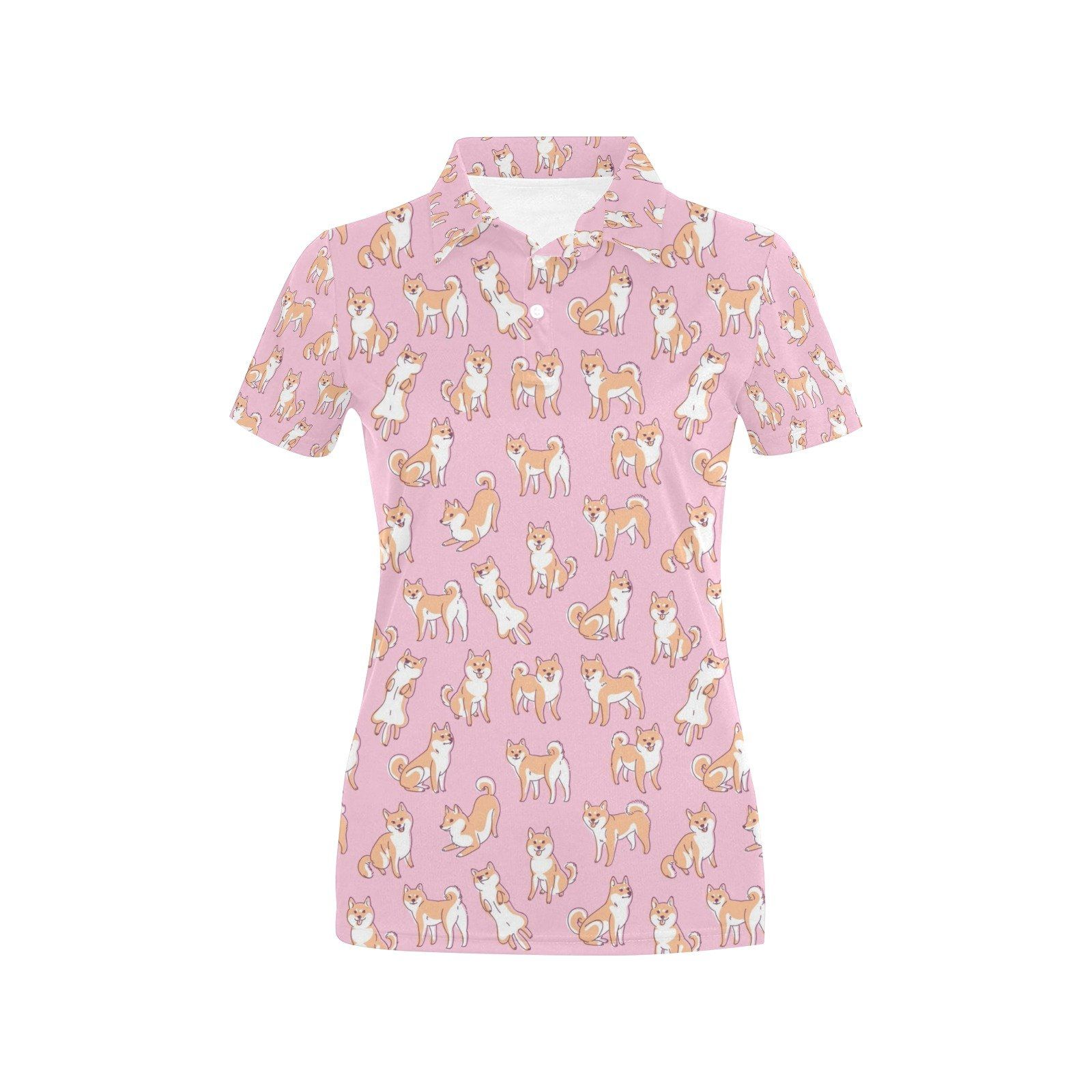 Shiba Inu Print Design Lks303 Women'S Polo Shirt Shiba Inu Print Design Lks303 Women'S Polo Shirt