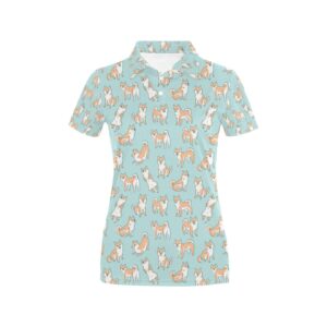 Shiba Inu Print Design Lks304 Women'S Polo Shirt