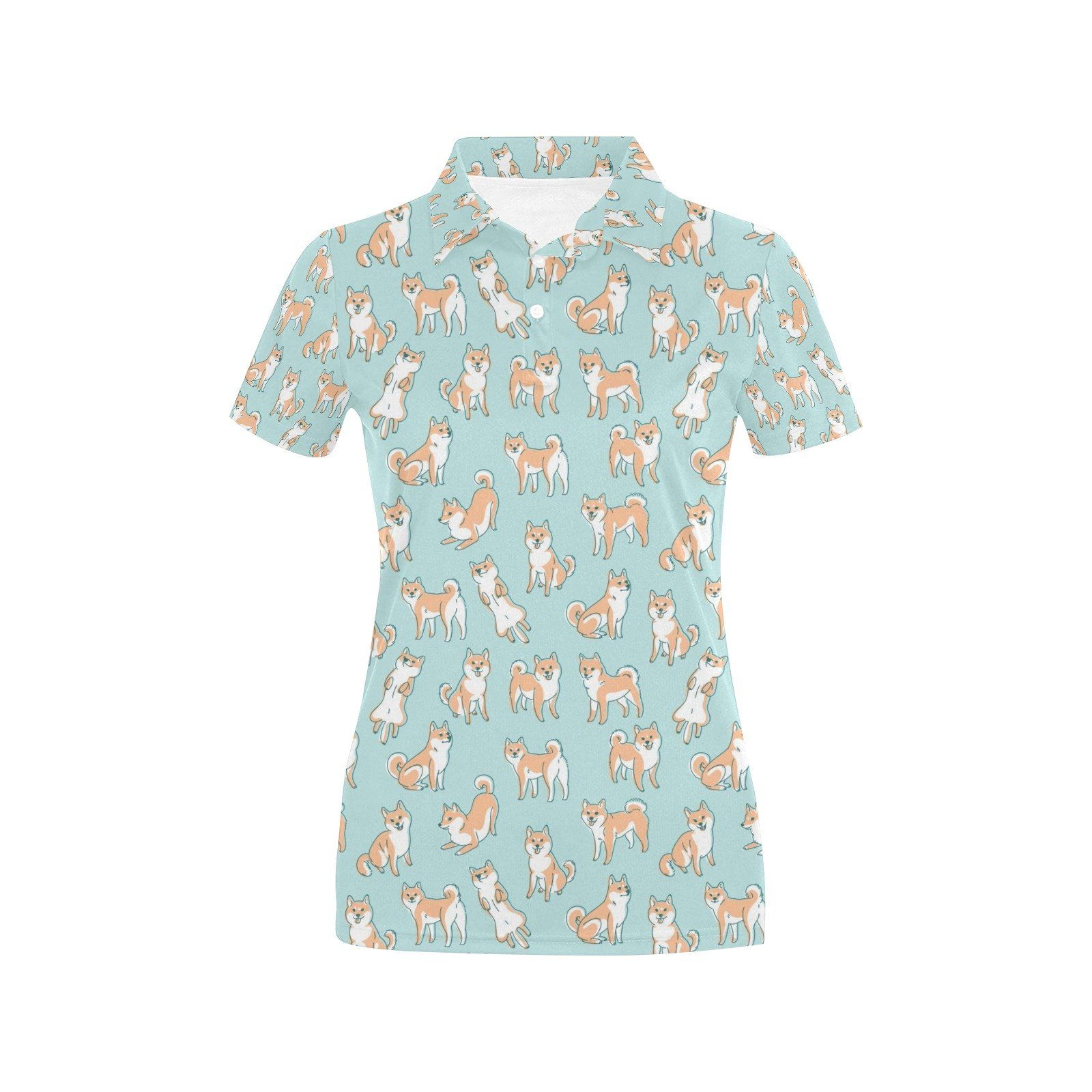 Shiba Inu Print Design Lks304 Women'S Polo Shirt Shiba Inu Print Design Lks304 Women'S Polo Shirt