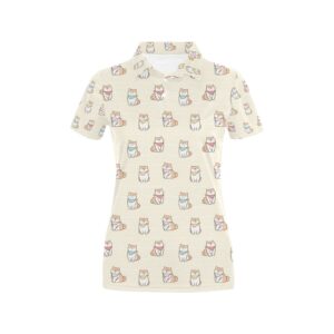 Shiba Inu Print Design Lks306 Women'S Polo Shirt