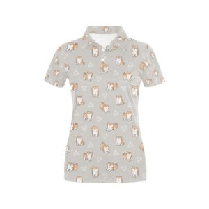 Shiba Inu Print Design Lks307 Women'S Polo Shirt
